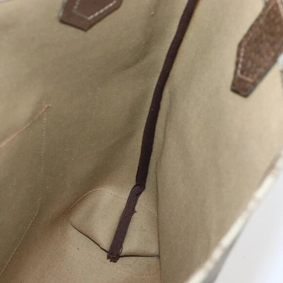 GUCCI GG Supreme Web Sherry Line Shoulder Bag PVC Beige Gold Auth ti3426 - Picture 10 of 16